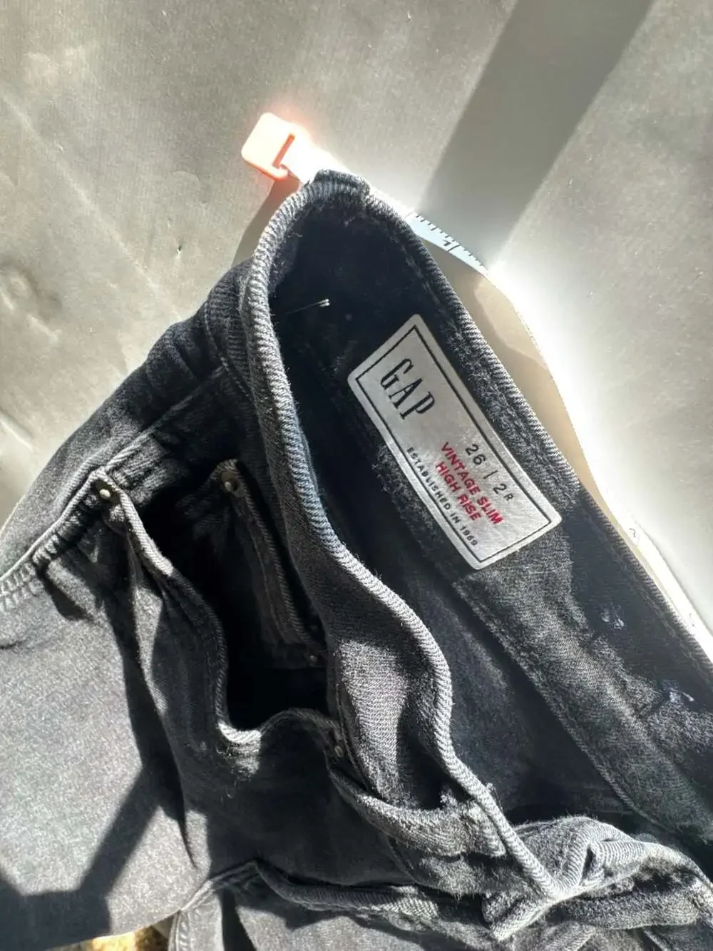 Gap Vintage Slim High Rise Black Denim Jeans